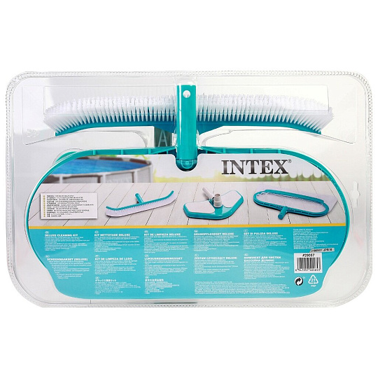 Набор для чистки бассейна сачок, щетка, насадка-пылесос, Intex, 29057