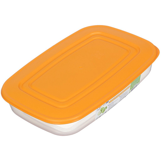 Контейнер пищевой пластик, 1.5 л, 5 см, в ассортименте, прямоугольный, Алеана, 167024