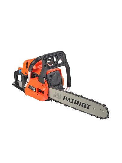 Пила цепная бензиновая, Patriot, 3.4 л.с., 2500 Вт, длина шины 40 см, шаг цепи 0.325 дюйм, 64 звена, PT 452