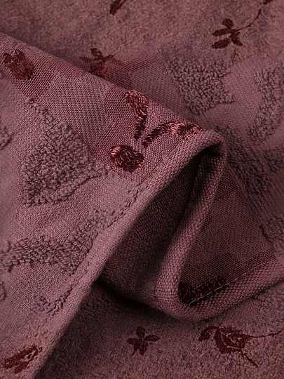 Плед евро, 220х240 см, подарочная коробка, жаккард, 100% хлопок, Karteks, Venesia 15, фиолетовый
