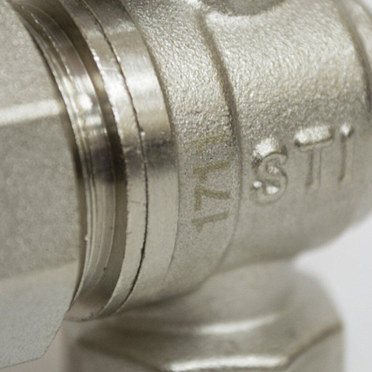 Кран для воды, 1/2'', латунь, угловой, ручка-бабочка, с американкой, STI