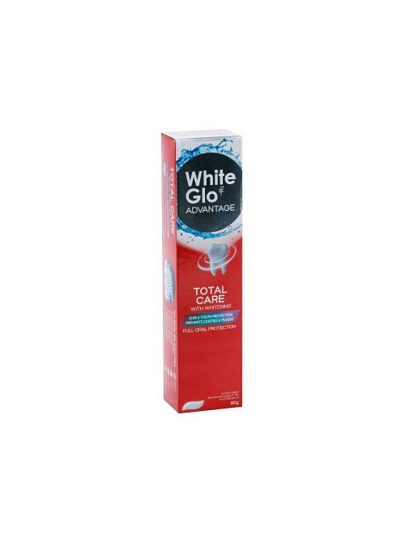 Зубная паста White Glo, Тотальная защита, 80 г, отбеливающая