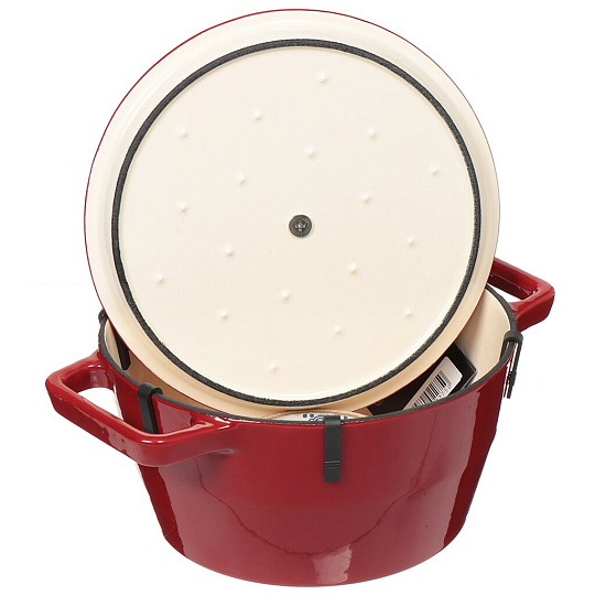 Кастрюля чугунная эмалированная Pyrex SC5AC20/5141, 2.2 л, красная