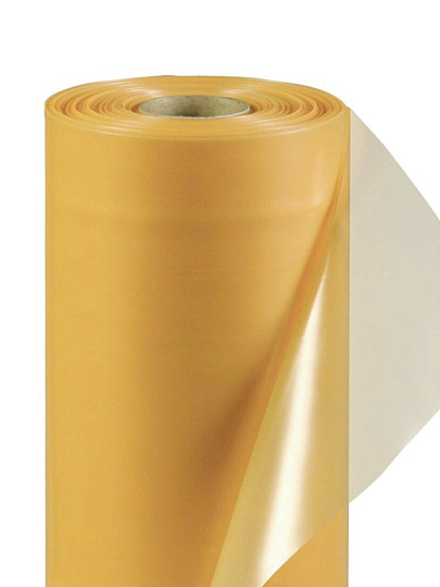 Пленка укрывная 150 мкм, рукав, 1.5х100 м, ГОСТ, светостабилизированная, 34 кг, 3 сезона, желтая, 100 677