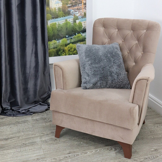 Наволочка декоративная Buenas Noches, Fn072GY3 ДВ 17-0000, 100% полиэстер, 48 х 48 см, серая, 13 115