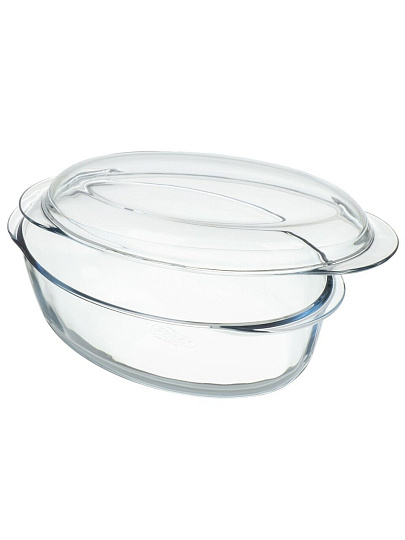 Кастрюля стекло, 20х33х13 см, 4.1 л, овальная, с крышкой, Pyrex, Let's Share, 459BC/S