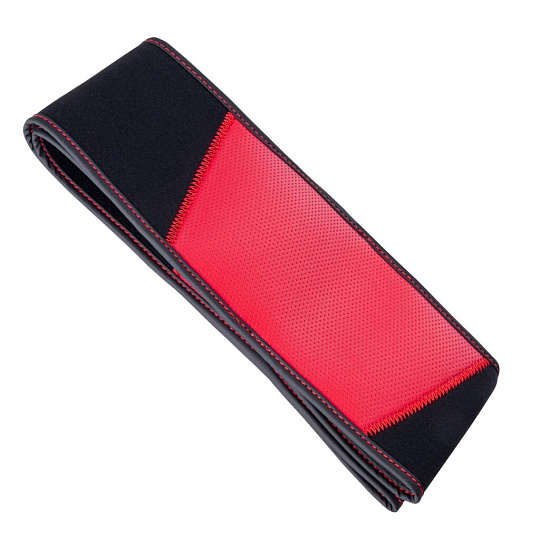 Оплетка на руль DSV, Black+Red, R99306B, красно-черная