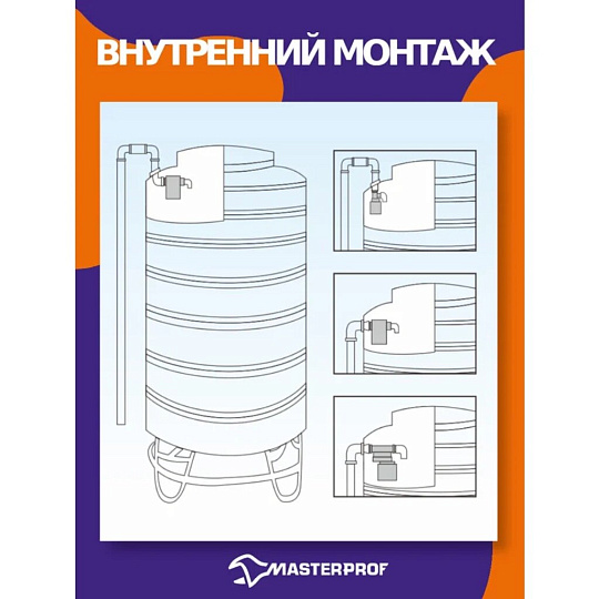 Клапан поплавковый 1/2", MasterProf, ДС.070968