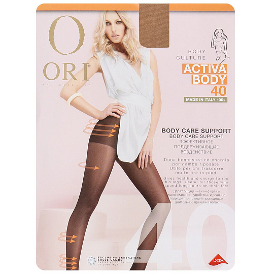 Колготки Ori, Activa body, 40 DEN, р. 2, neutro/нейтральные, с шортиками