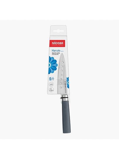 Нож кухонный Nadoba, Haruto, сантоку, нержавеющая сталь, 12.5 см, рукоятка пластик, 723511