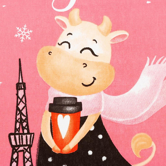 Полотенце кухонное вафельное, 35х60 см, 160 г/м2, 100% хлопок, Доляна, Все желания сбудутся, Россия, 5059181