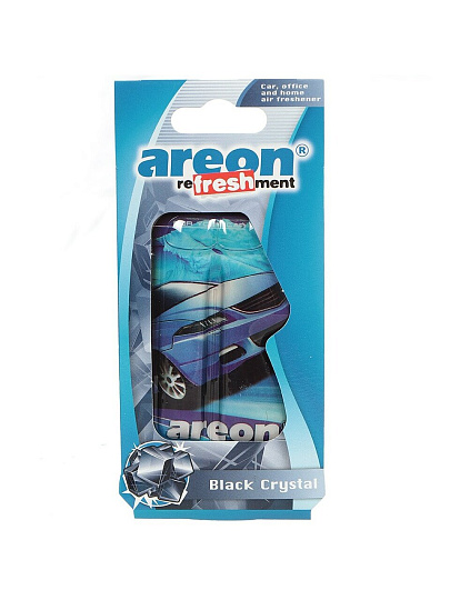 Ароматизатор в машину подвесной, гелевый, Areon, Refreshment Liquid Черный кристалл, 704-025-902