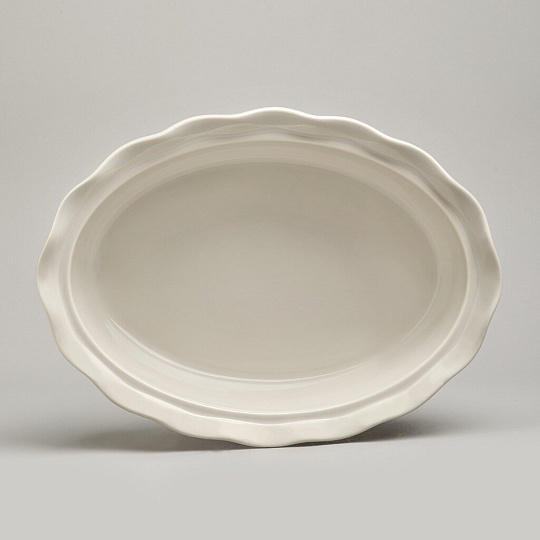 Форма для запекания керамика, 24х33х13 см, 2 л, овальная, с крышкой, Agness, Beige, 780-127
