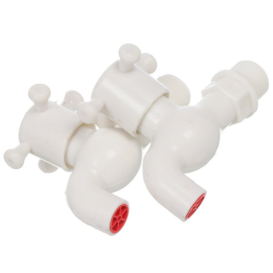 Кран водоразборный 1/2", пластик, индивидуальная упаковка, 2 шт, ComfortFactor