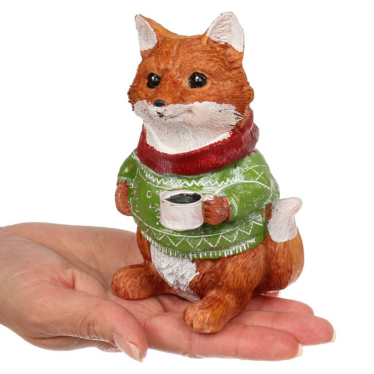 Фигурка декоративная полистоун, Лиса, 10х14.5 см, Y4-9793