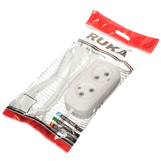 Удлинитель электрический T-plast Ruka 32.74.220.0407 2 розетки 2х0.75, 7 м
