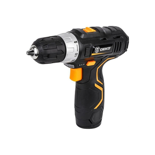 Дрель-шуруповерт аккумуляторный, Deko, GCD12DU3, 12 В, набор инструментов 193 предмета, 2х1.5 А.ч, кейс, 063-4138