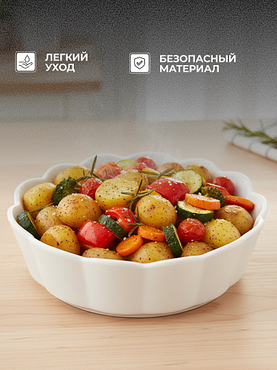 Форма для запекания керамика, 20.3х20.3 см, 1.5 л, круглая, Антарктида, Y4-7285