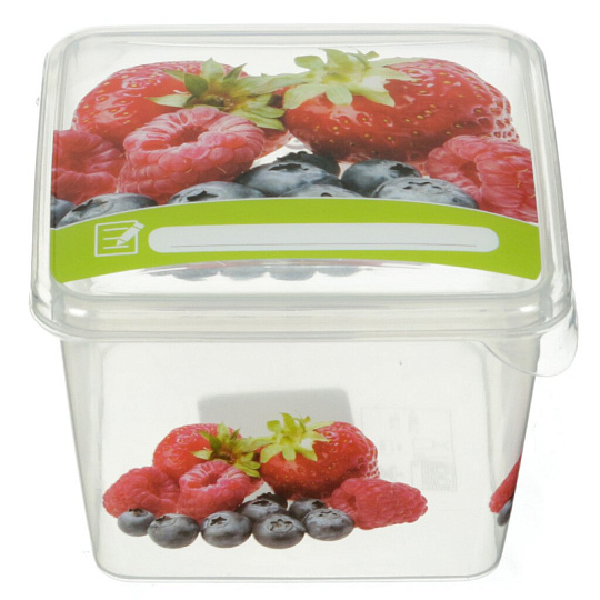 Контейнер пищевой пластик, 0.75 л, 8.5 см, в ассортименте, квадратный, Giaretti, Браво, GR1065