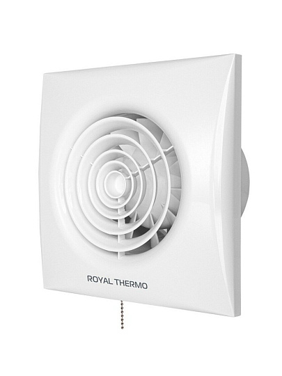 Вентилятор вытяжной настенный, выключатель, Royal Thermo, установочный диаметр 100 мм, 10 Вт, 100 м³/ч, белый, RAFR 100 P, НС-1608398
