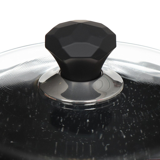 Кастрюля алюминий, антипригарное покрытие, 3 л, крышка стекло, Victoria, Diamond, D07 3.0G, индукция