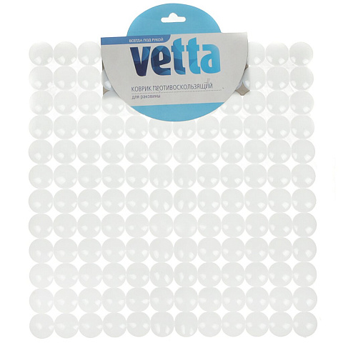 Решетка для раковины Vetta коврик противоскользящий Круги 411-002, цвет в ассортименте, 27х27 см