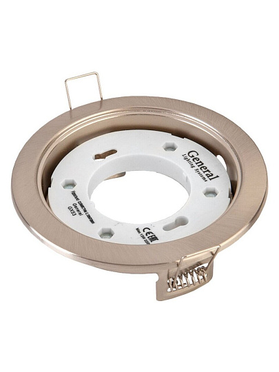 Светильник встраиваемый светодиодный, General Lighting Systems, 50 Вт, GX53, IP20, 10.8х10.8х3.8 см, сатин-никель, 431700