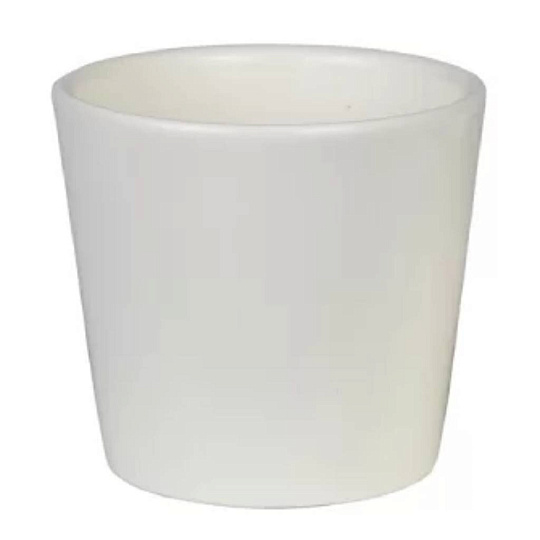 Кашпо керамика, 0.2 л, 8х7 см, конус, Белый, 633604