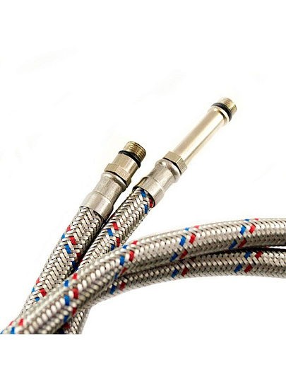 Подводка для воды М10-1/2"х0.8 м, пара, сталь, ELKA
