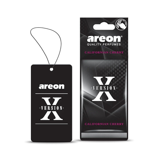 Ароматизатор в машину подвесной, сухой, Areon, X-Version Калифорнийская вишня, 704-AXV-008