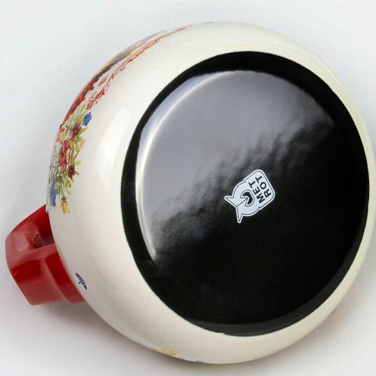 Чайник сталь, эмалированное покрытие, 2.5 л, со свистком, ручка консольная, Metrot, Золотой Петушок, индукция, 196631