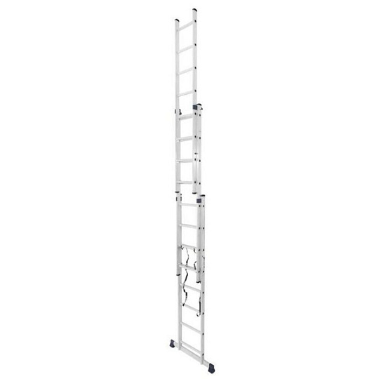 Лестница 3 секции, 8 ступеней, алюминий, 5.06 м, 150 кг, Alumet, 5308