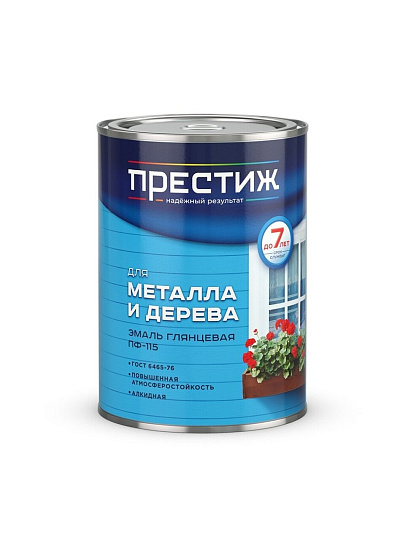 Эмаль Престиж, ПФ-115 Пром, алкидная, глянцевая, красная, 6 кг