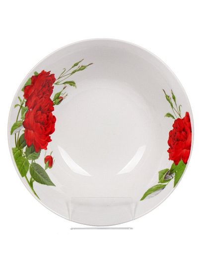Салатник керамика, круглый, 18х5 см, 0.6 л, Алая роза, Daniks, 19-291#