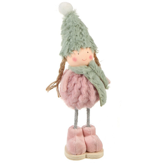 Фигурка декоративная Девочка, 21 см, серо-розовая, Y4-8432