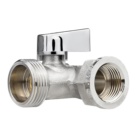 Кран для бытовых приборов, 1/2"х3/4"х1/2", г-ш-ш, трехходовый, шаровой, MasterProf
