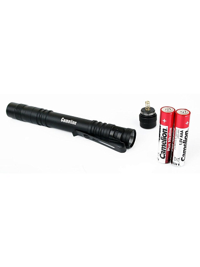 Фонарь ручной, Camelion, LED51517, алюминий, черный, LED XPE, 3 реж 2XLR03 в комплекте