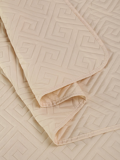 Покрывало евро, 220х240 см, 100% полиэстер, стеганое, Silvano, Ультрасоник Греция, кремовый