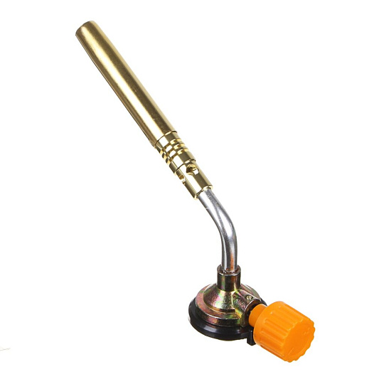 Горелка газовая 195х40х60 мм, цанговый захват, узкое удлиненное сопло, Чингисхан, 333098