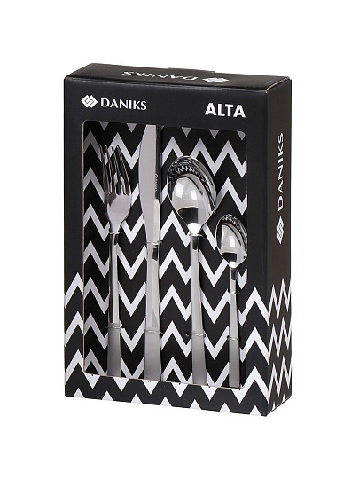 Набор столовых приборов нержавеющая сталь, 24 предмета, Daniks, Alta