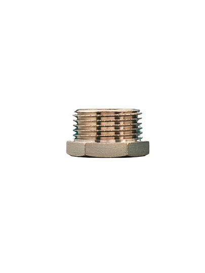 Футорка 1"x1" 1/2, DN 25х15, ш-г, никель, внутренняя/наружная, РМС
