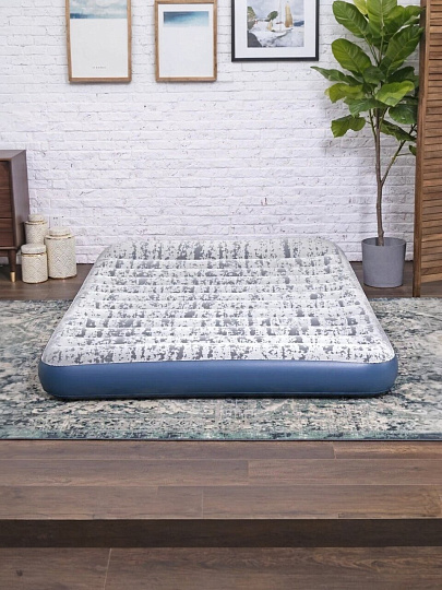 Матрас надувной Bestway, 203х152х30 см, 67836BW, насос встроенный, электрический, флокированный, с сумкой, 300 кг