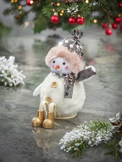 Фигурка декоративная Снеговик, 24 см, белая, Y4-8436