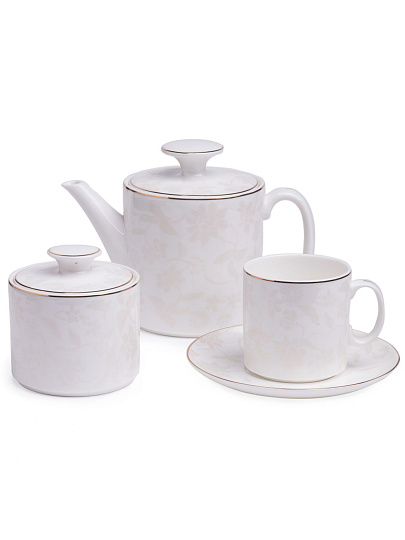 Чайный сервиз фарфор, 14 предметов, на 6 персон, 250 мл, Lefard, Снежная королева, 440-302, подарочная упаковка