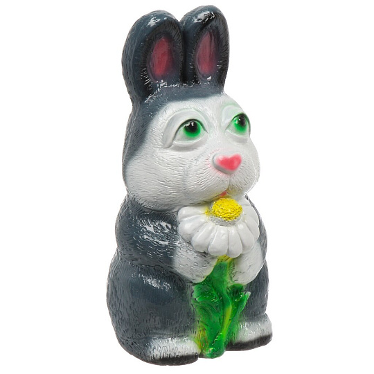 Фигурка садовая, Кролик с ромашкой, 31х14 см, гипс, 374