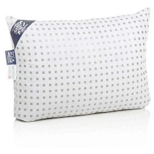 Подушка 50 х 70 см, перо + пух птичий, Silver, чехол 100% хлопок, кант, упругая, Belashoff, ПSП-2