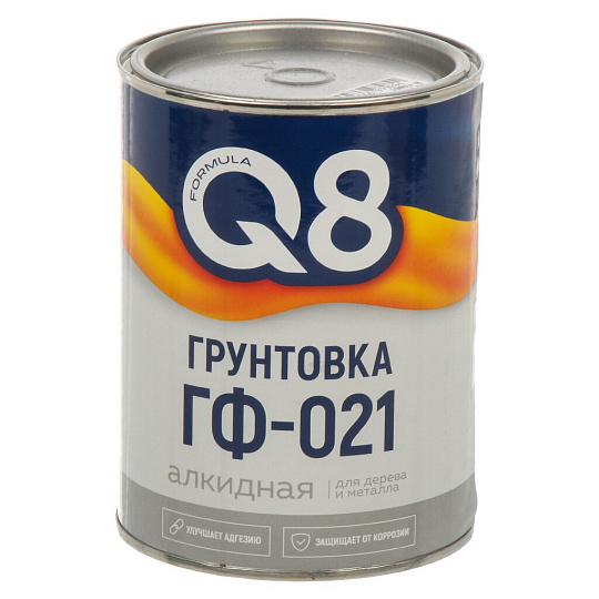 Грунтовка алкидная, Formula Q8, ГФ-021, серая, 0.8 кг