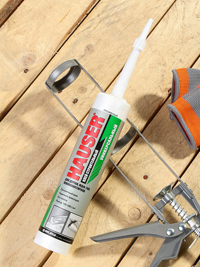 Клей Hauser, акриловый, строительный, универсальный, бесцветный, однокомпонентный, 285 г, 85177