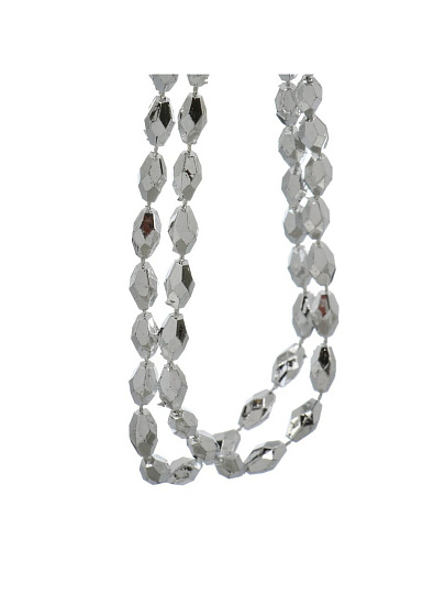 Бусы новогодние 270 см, серебро, Капли, Y4-9455