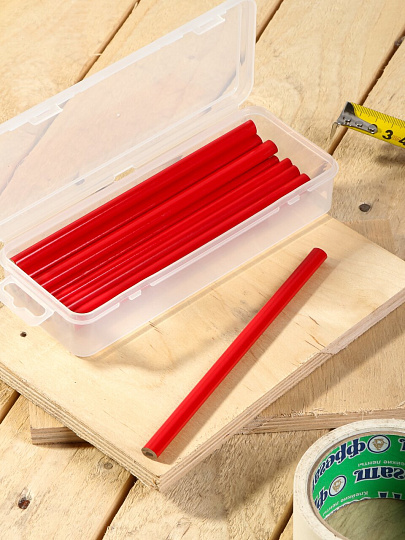 Карандаш плотника, 176X10X7.5 мм, HB, 4.0X2.0X176 мм, 10 шт, Bartex